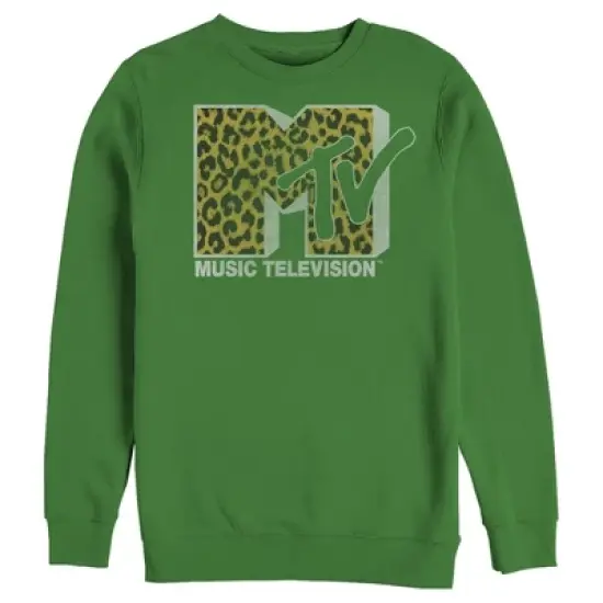 Men's MTV Cheetah Print Logo Sweatshirt image {7}
