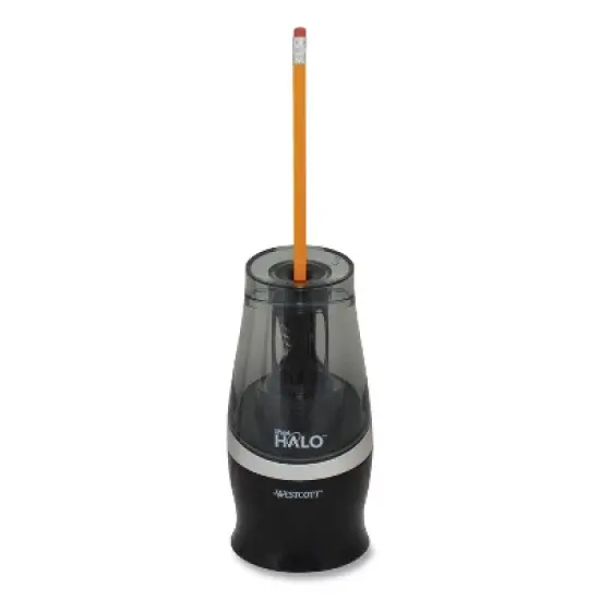 Westcott Halo Colored Pencil Non-Stick Electric Sharpener AC-Powered - Black/Silver image {2}