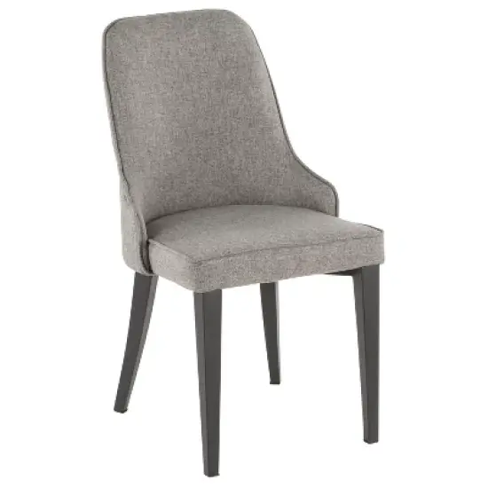 Set of 2 Nueva Contemporary Dining Accent Chair Gray - LumiSource image {1}