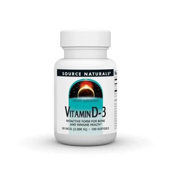Vitamin D3 2000 IU by Source Naturals, Inc.  -  100 Softgel image {3}