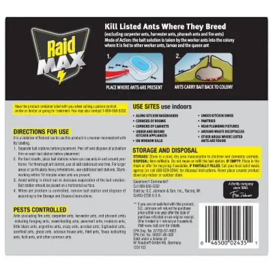Raid Max Liquid Ant Baits Insecticides - 8ct image {10}