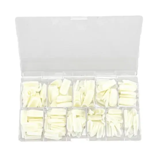 Unique Bargains Women's Full Coverage Square Gloss Fake Nails Beige 1 Set image {5}