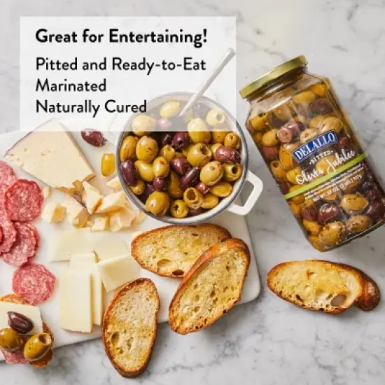 DeLallo Pitted Olives Jubilee, 32 oz Jar, (3 Pack) image {2}