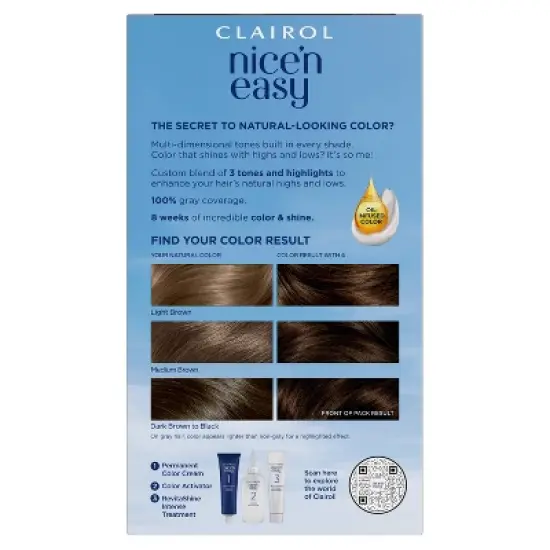 Clairol Nice'n Easy Permanent Hair Color - Brown image {2}