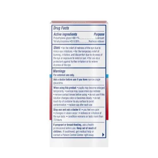 Visine Advanced Redness + Irritation Relief Eye Drops - 0.5 fl oz image {1}