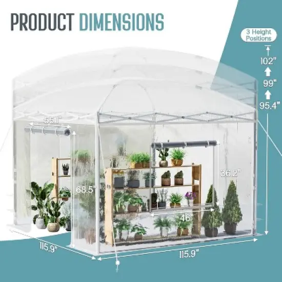 AMERLIFE Outdoors Pop-up Greenhouses with Adjustable Reinforced Frame image {1}