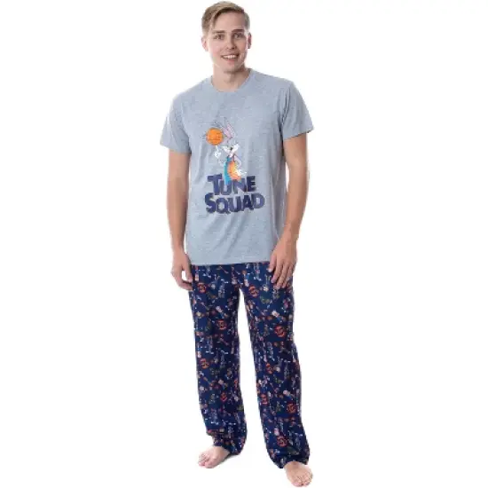 Looney Tunes Mens' Space Jam Movie Bugs Bunny Sleep Pajama Set Multicolored image {4}
