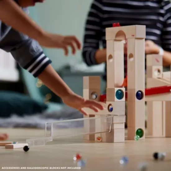 HABA Ball Track Large Basic Set - 42 Piece Wooden Marble Run for Beginner to Expert Architects(Made in Germany) image {7}