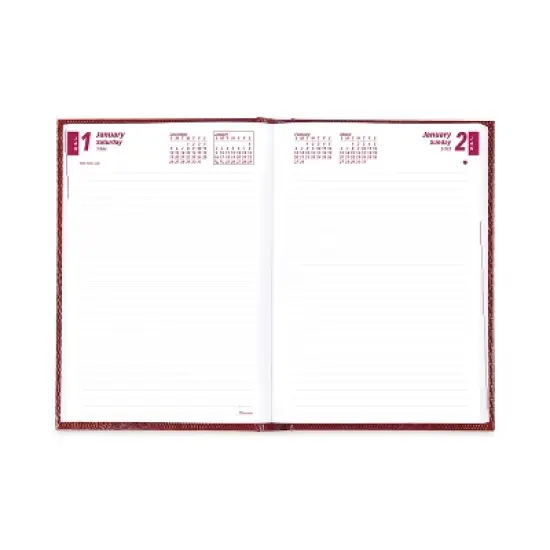 Daily/Monthly Planner, 8.25 x 5.75, Red Cover, 12-Month (Jan to Dec): 2026 image {2}