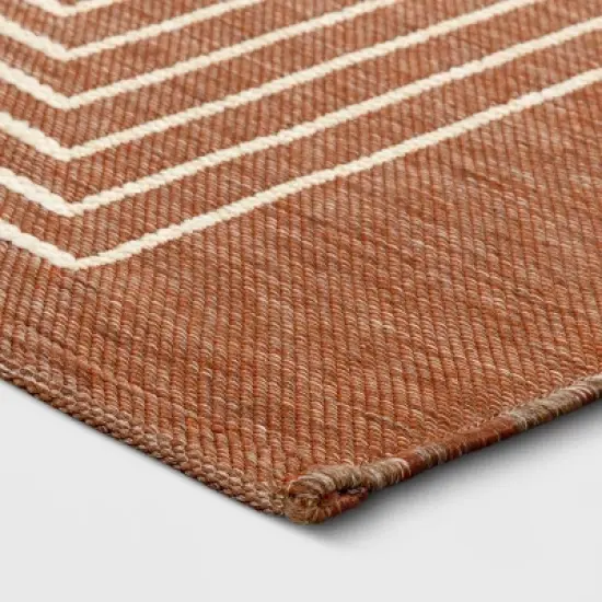 7'x10' Geometric Outdoor Rug Brown/White - Threshold&trade; image {2}