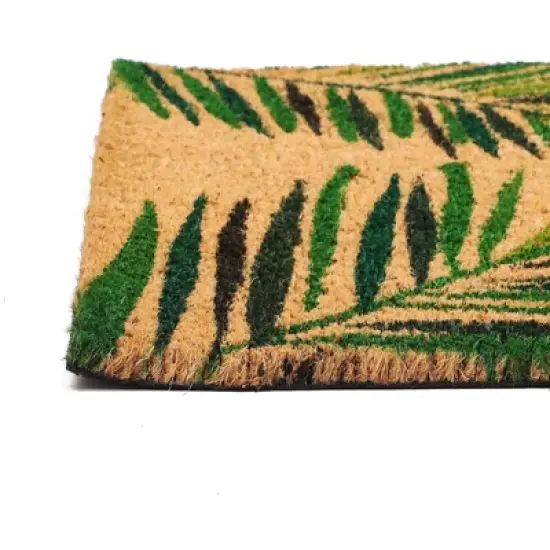 Juvale Tropical Coir Door Mat for Outdoor Entrance, Coco Coir Palm Leaf Doormat for Front Porch, Outdoor Patio, 30 x 17 inches image {6}