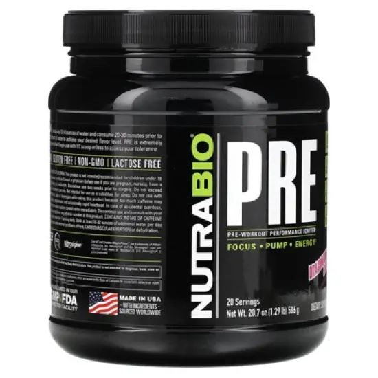 NutraBio Pre-Workout Performance Igniter, Dragonfruit Candy, 1.29 lb (586 g) image {3}