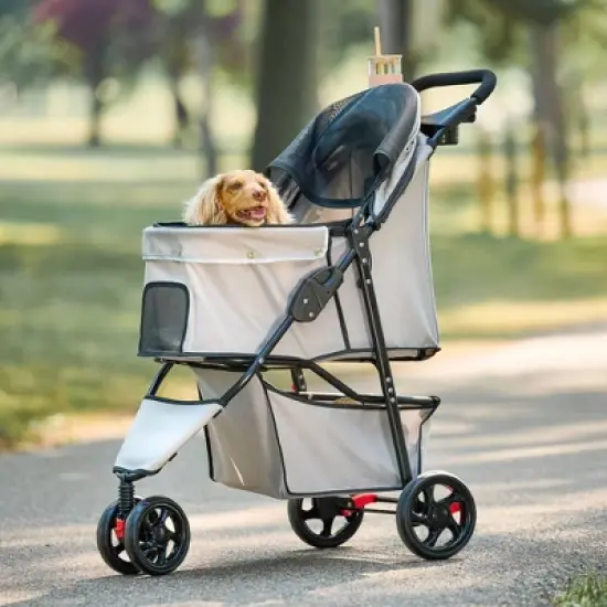 Carlson Dog Stroller - Black/Tan S image {6}