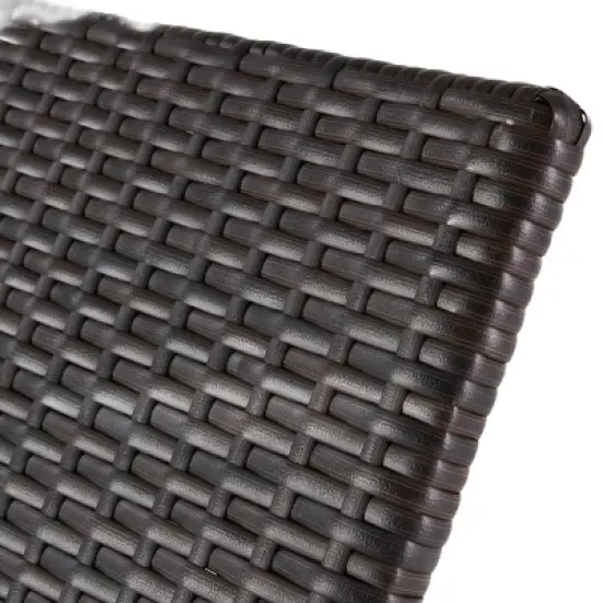 Christopher Knight Home Eliana Outdoor Wicker Armless Adjustable Chaise Lounges (Set of 2), Brown image {7}