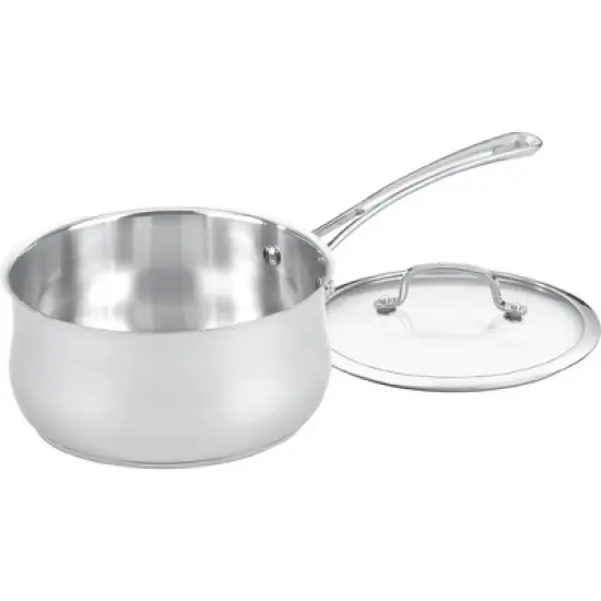 Cuisinart 4193-20 Contour Stainless 3-Quart Saucepan with Glass Cover - Silver image {2}