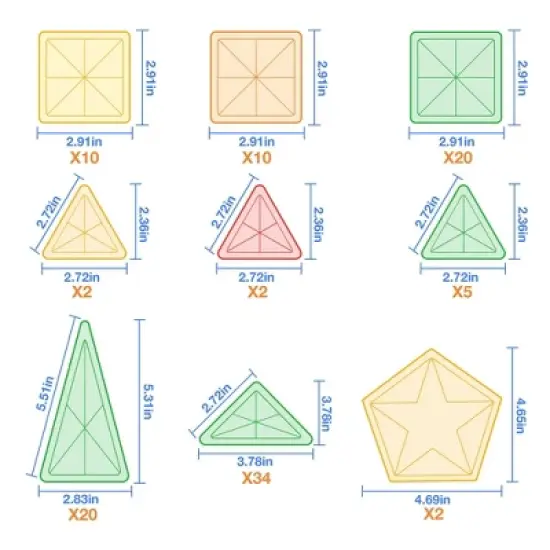 PICASSO-TILES Magnetic Tiles for Kids, Construction STEM Building Blocks Educational Toy image {5}