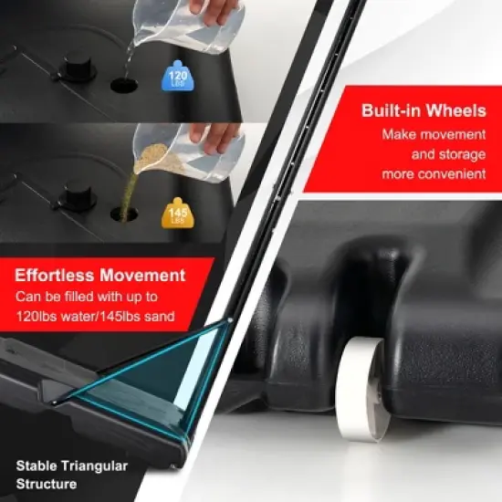 Costway Portable Basketball Hoop Stand Adjustable Height W/Shatterproof Backboard Wheels image {5}