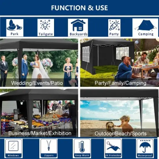 SUGIFT  Pop up Canopy Tent Instant Waterproof Folding Tent image {2}