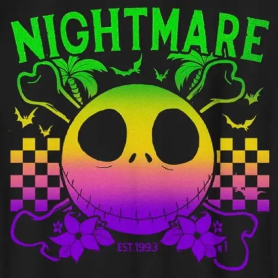 Boy's The Nightmare Before Christmas EST. 1993 Neon Rainbow Jack T-Shirt image {1}