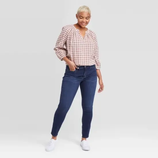 Women's Mid-Rise Skinny Jeans - Universal Thread&trade; Blue image {7}