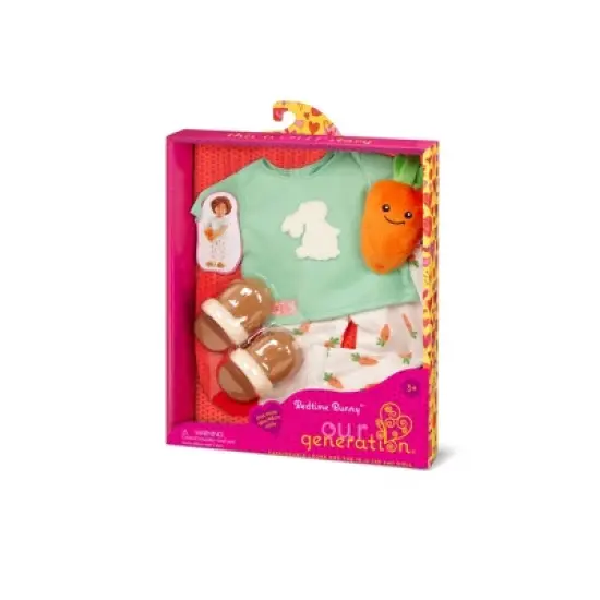 Our Generation Bedtime Bunny Pajama Outfit for 18" Boy Dolls image {4}