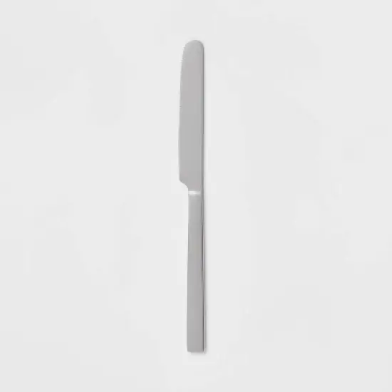 Squared Straight Knife - Room Essentials&trade;: 18/0 Stainless Steel Dinner Knife, Dishwasher-Safe, Silver, 9.15" Length image {3}