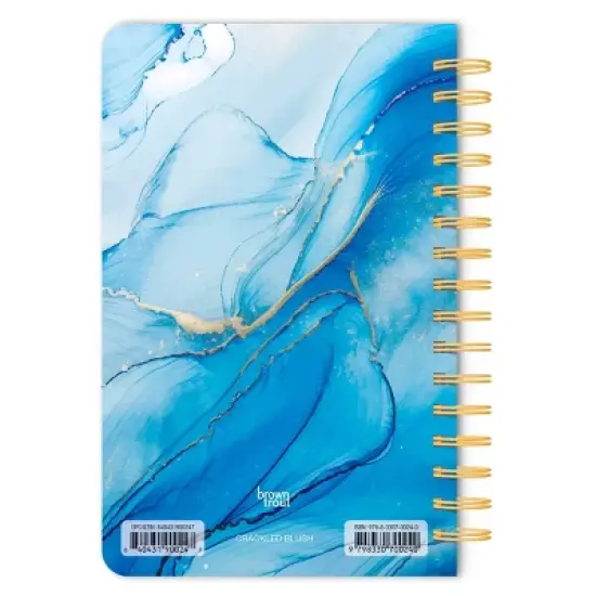 BrownTrout Crackled Blush Compact Wire Journal with Foil Stamped Cover image {1}