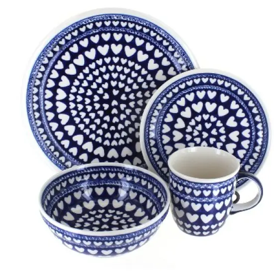 Blue Rose Polish Pottery Zaklady Dinnerware (4 PC) image {19}
