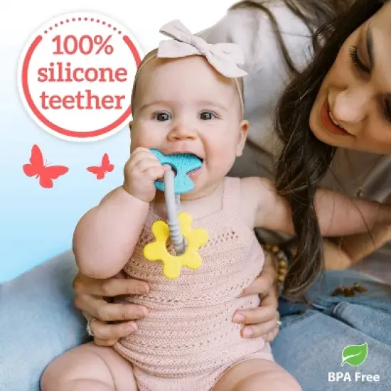 Dr. Brown's Learning Loop 100% Silicone Ring Teether - 3m+ - Fox image {2}