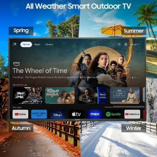 Sylvox 43" Patio Series Outdoor 2160p 1LED TV: Google TV HDR10, 60 Hz Refresh, Chromecast image {2}