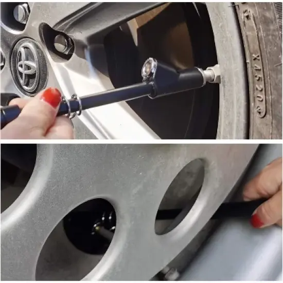 Paaaawaters Dual Head Tire Pressure Gauge, Heavy Duty Pencil Tire Gauge Range 10-150PSI,Dual Head Truck Pen Air Pressure Gauge (Pack of 2) image {5}