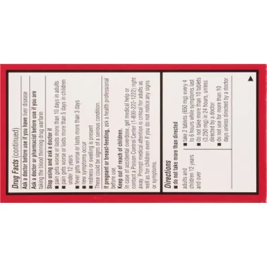 Leader Acetaminophen, Regular Strength, 325 mg, Tablets image {2}