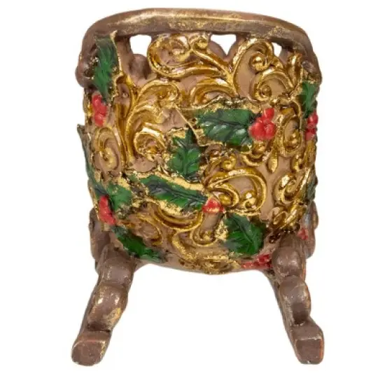 Northlight 8.75" Brown and Gold Sleigh Tabletop Christmas Decoration image {3}