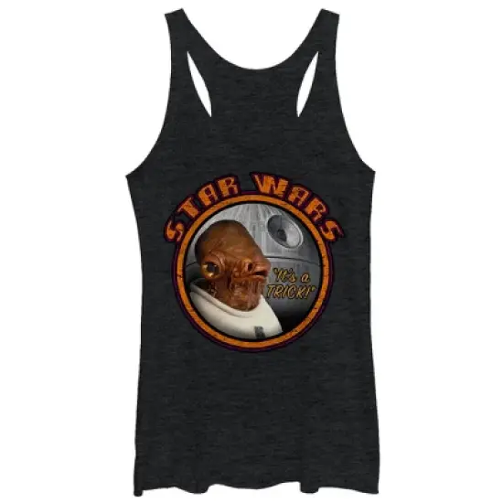 Women's Star Wars Ackbar Halloween It's a Trick Racerback Tank Top image {2}