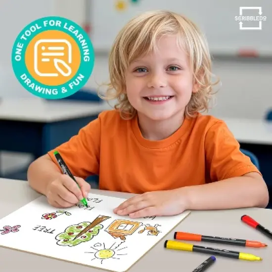 SCRIBBLEDO Small White Board Dry Erase 9"x12" Boards 3-Pack image {5}