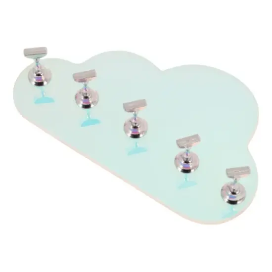 Unique Bargains Cloud Nail Display Stand Colorful Silver Tone 1 Set image {5}
