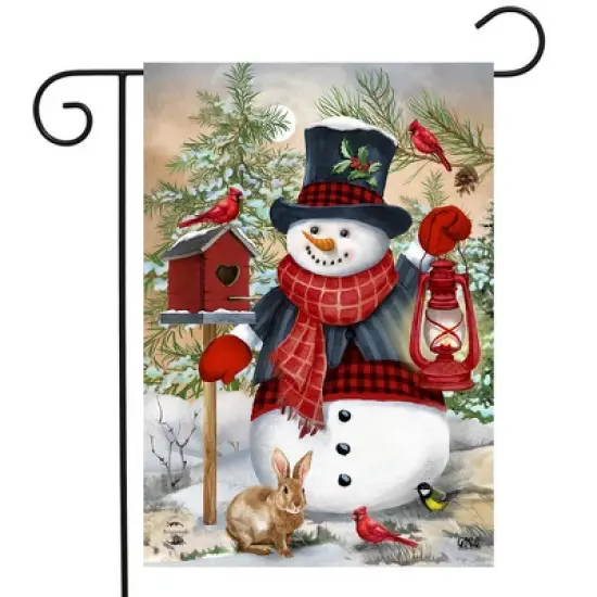 Briarwood Lane Winter Garden Flag 12x18 For Outdoor Snowman and Friends For Winter Garden Flag Flags For Outside image {1}