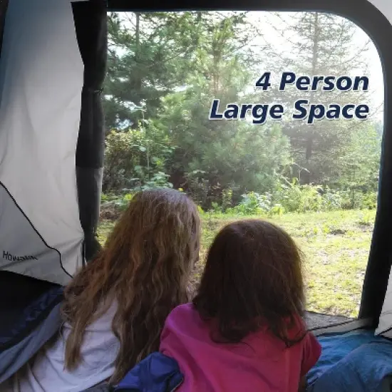 Camping Tent 4 Person Dome Tents, Easy Set Up Waterproof Tent with Carry Bag, Mesh Door, Portable Family Tent with Rainfly for for Traveling image {4}