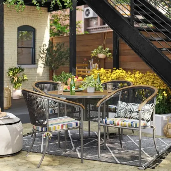Woven Tapestry with Braid Outdoor Rug - Project 62&trade; image {1}