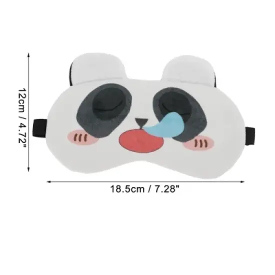 Unique Bargains Soft Cartoon Sleep Mask Runny Nose Gray White 1 Pc image {3}