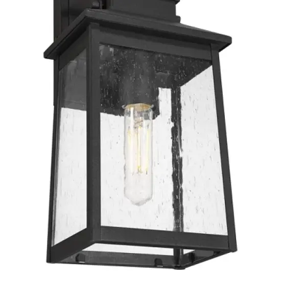 John Timberland Jubliee 13" High Modern Outdoor Wall Light Fixture Mount Porch House Exterior Outside Weatherproof Black Metal Clear Glass Shade image {8}