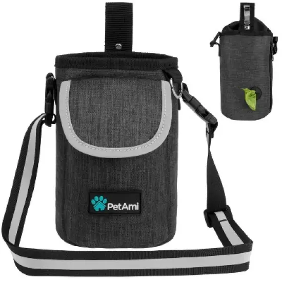 PetAmi Dog Treat Pouch, Large Pet Training Bag Pocket for Kibbles Toys, Trainer Essentials Supply Holder Waste Dispenser, 3 Ways to Wear image {7}