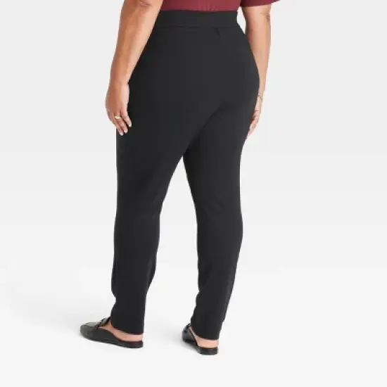 Women's High-Waisted Ponte Leggings - Ava & Viv&trade; Black image {1}