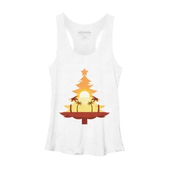 Women's Design By Humans Christmas in July Tree Sunset By destiny29 Racerback Tank Top image {5}
