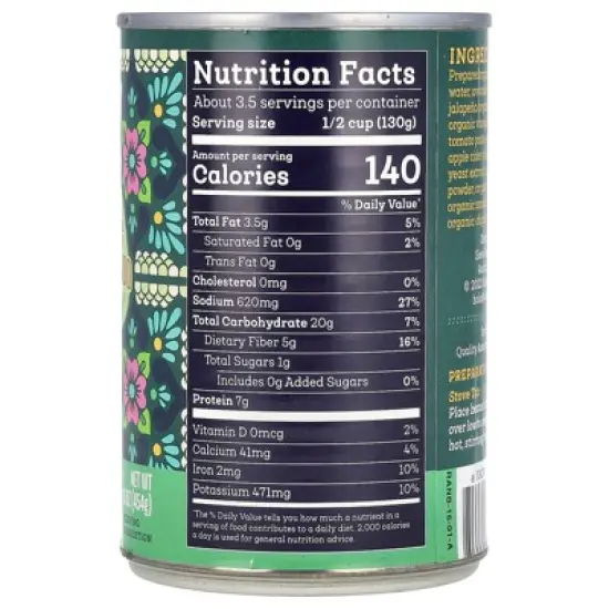 Siete, Vegan Refried Ranchero Beans, 16 oz image {1}