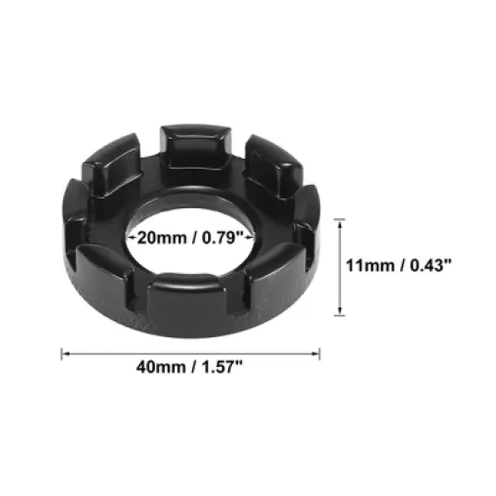 Unique Bargains Bicycle Wheel Spoke Wrench 8 Hole Repair Tool Black image {2}