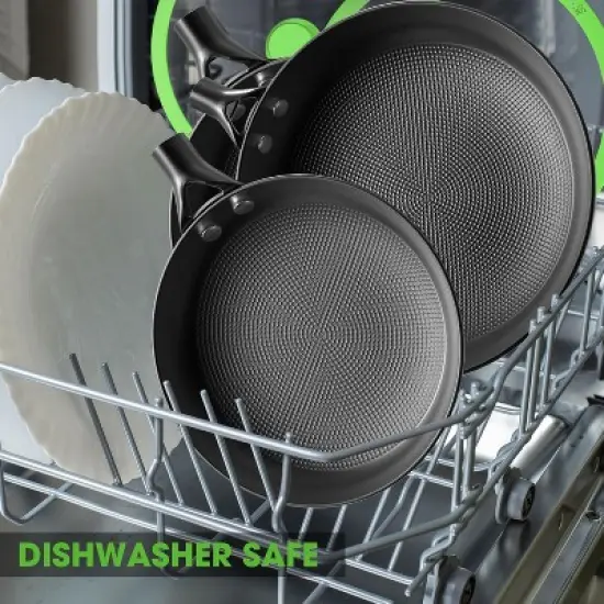 imarku Non Stick Frying Pan, Frying Pan Set with Lids, Nonstick Cast Iron Skillets, Frying Pans Nonstick with Lid Cast Iron Pan with Stay Cool Handle image {4}