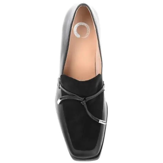 Journee Collection Womens Crawford Tru Comfort Foam Square Toe Mid Stacked Heel Pumps image {3}