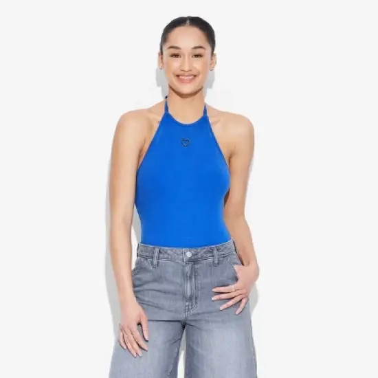 Women's High Cut Embellished Halter Bodysuit - Wild Fable&trade; image {1}