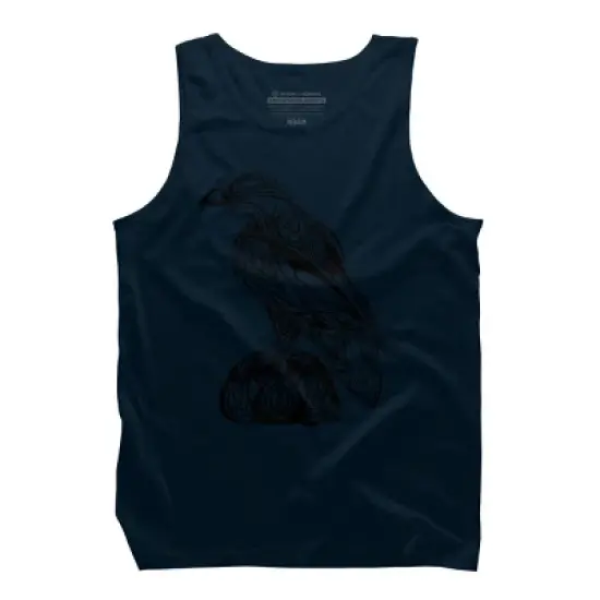 Men's Design By Humans Artistic Black Raven By katrinawold Tank Top image {3}